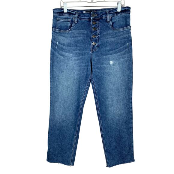 Kut From The Kloth Rachael Mom Jeans High Rise Fab Ab Button Fly Ankle Womens 12 - Picture 1 of 8